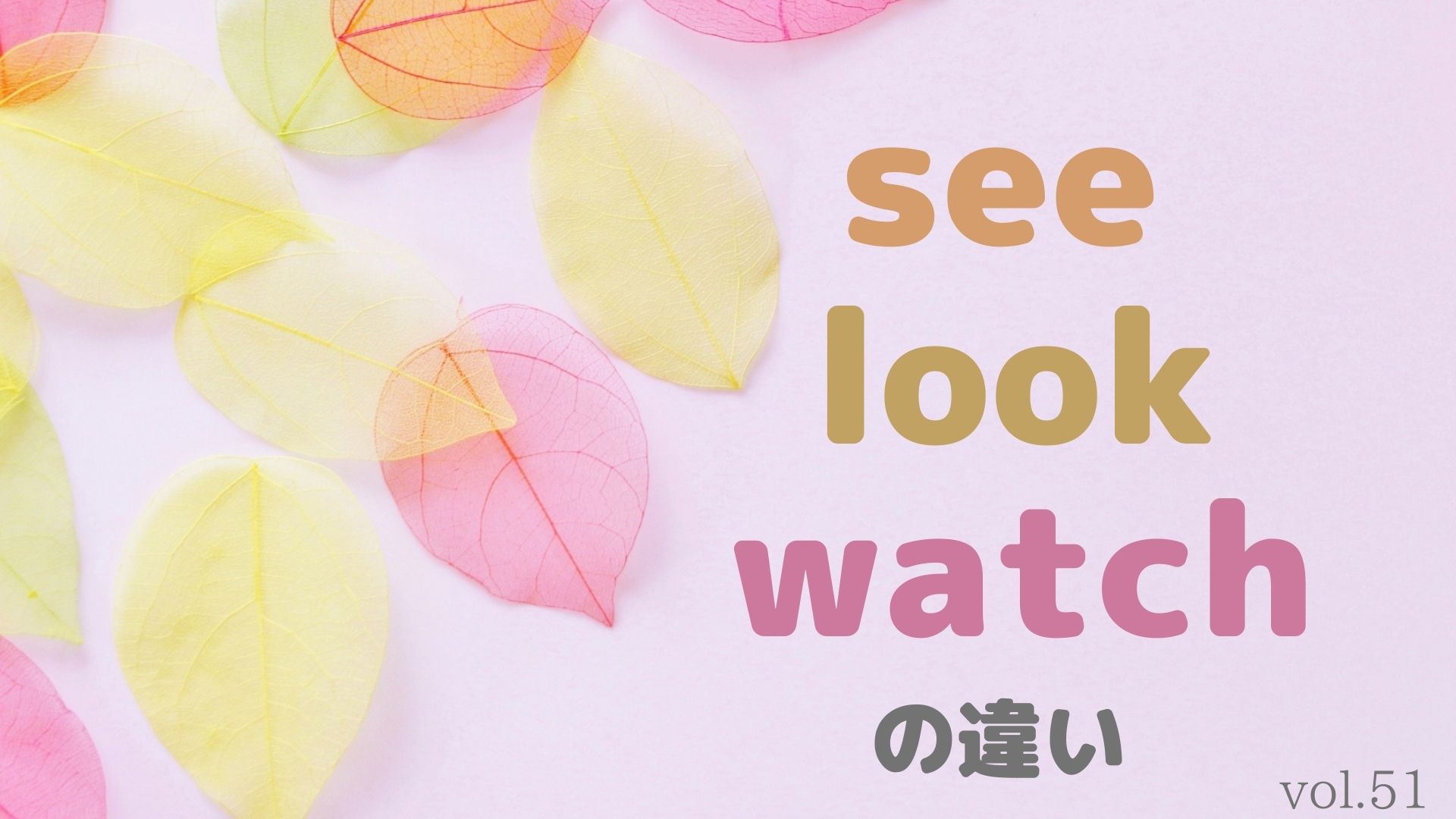see look watchの違い